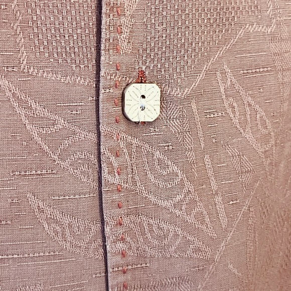 Jamaica Jaxx Men's Medium Aloha Short Sleeve Mauve Shirt Floral Silk XXL - Picture 4 of 7